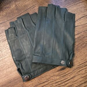 Men's Leather Driving Gloves - Black